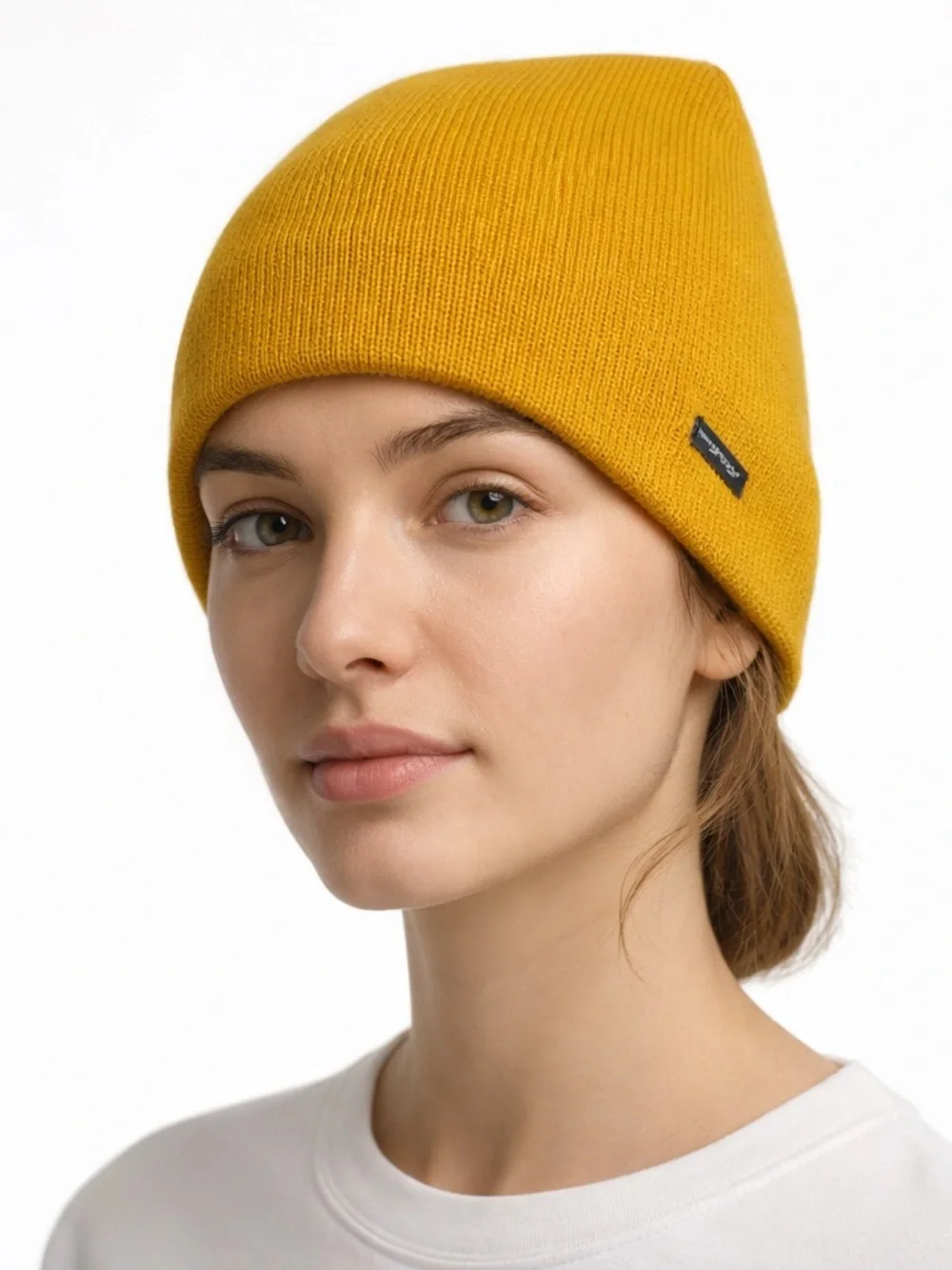 Eddie Bauer Mustard Yellow Knit Beanie – Cozy Minimalist Style